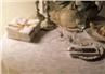 Deauville jacquard table linens in White