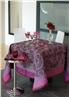 Samarkand french cotton table linen in Fig 