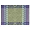 Bastide vert green coated Table Linens by Le Jacquard Francais