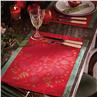 Feerie Holiday Table Linens red by Le Jacquard Francais