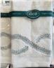 Mirea Fingertip Guest Towel set of 2 in white/ice embroidery