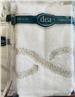 Mirea Fingertip Guest towels set of 2 in White/Colonial Grey embroidery
