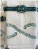 Mirea Fingertip Guest Towels set of 2 white/teal blue