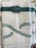Mirea Fingertip Guest Towels set of 2 white/teal blue