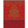 Feerie red tea towels by Le Jacquard Francais