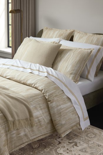 Brina white sand Bed Linens by Sferra