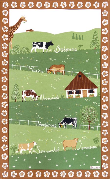 Marguerite or Botanique French Tea Towel by Beauville