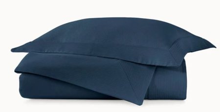 Angelina King Bed Coverlet and Pillow shams in Navy by Peacock Alley
