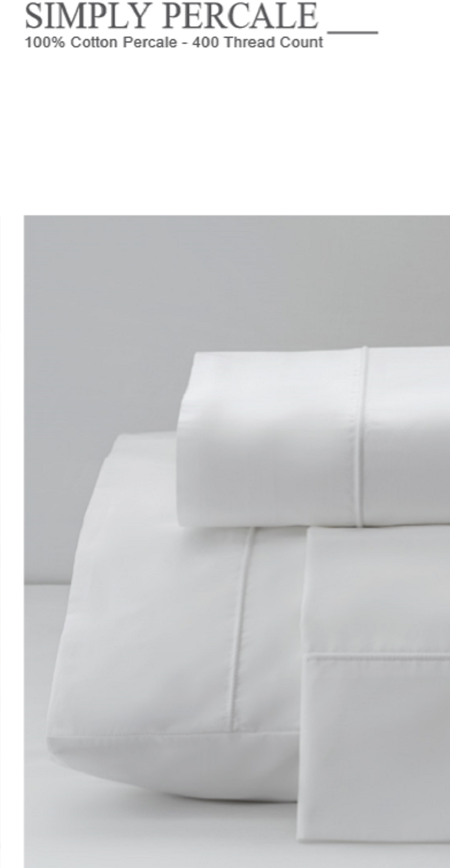 Bovi Percale cotton 400 TC imported from Portugal