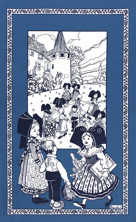En Alsace Bleu Towel by Beauville