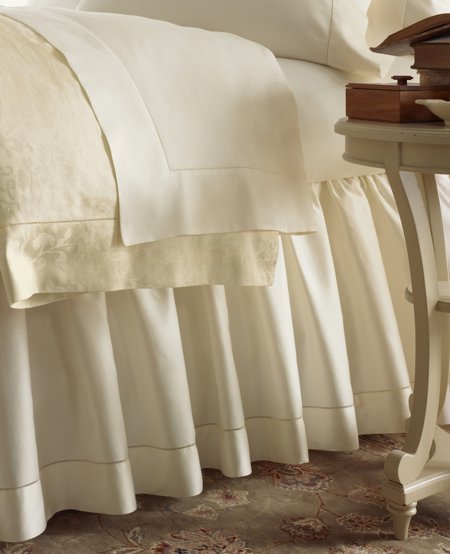 Fiona sateen bed skirts by SFERRA