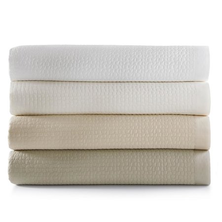 Hamilton Queen Quilted Cotton Bed coverlet Peacock Alley