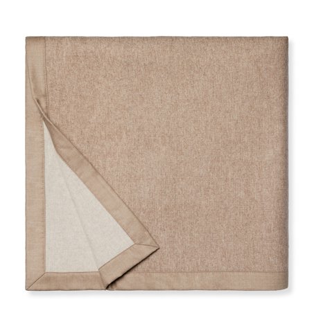 Nerino cashew/ivory Extra Fine Merino Wool Blanket by SFERRA
