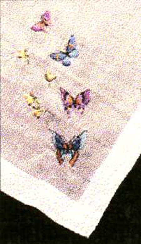 Butterflies in multi colors for Embroidery Handkerchief