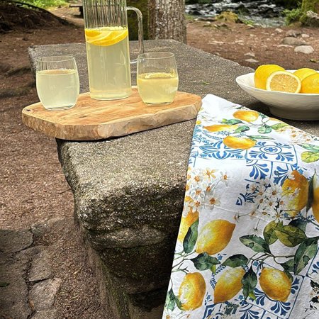 Azulejos blue/yellow Tea Towel by Garnier Thiebaut