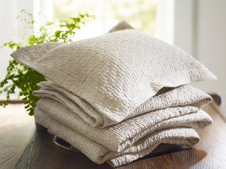 Eton Bed coverlet and/or pillow shams by The Purists