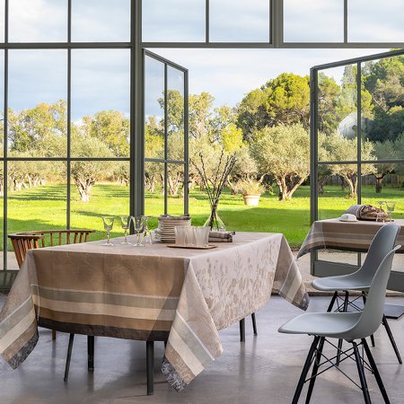 Instant Bucolique beige Table Linens by Le Jacquard Francais