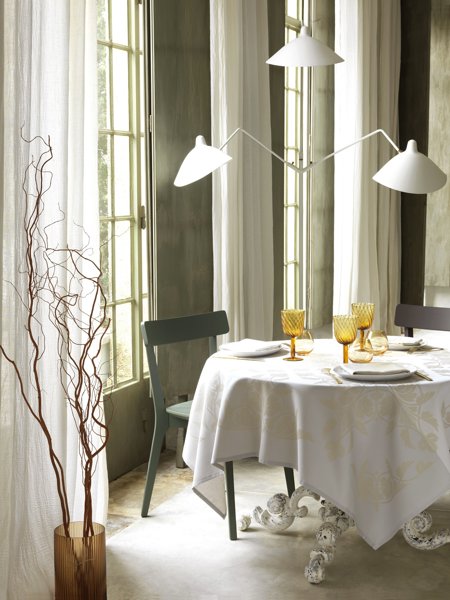 Syracuse coated cotton Round Tablecloths Le Jacquard Francais