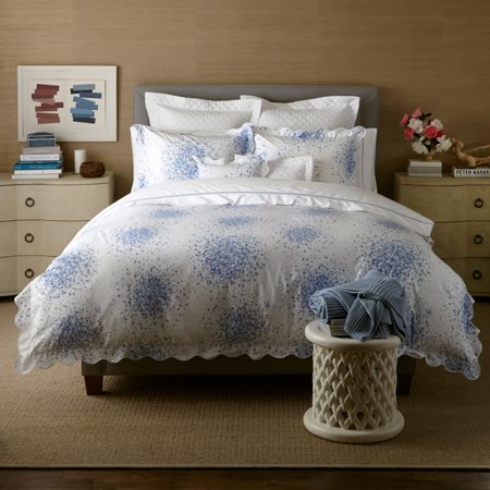 Poppy blue Quilted Standard Sham by LuLu Dk Matouk