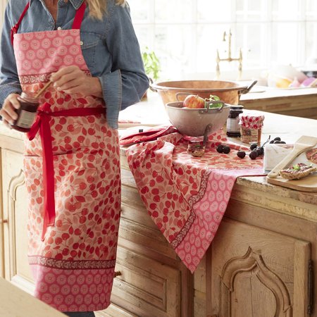 Cerises Tea Towel and/or Apron Le Jacquard Francais