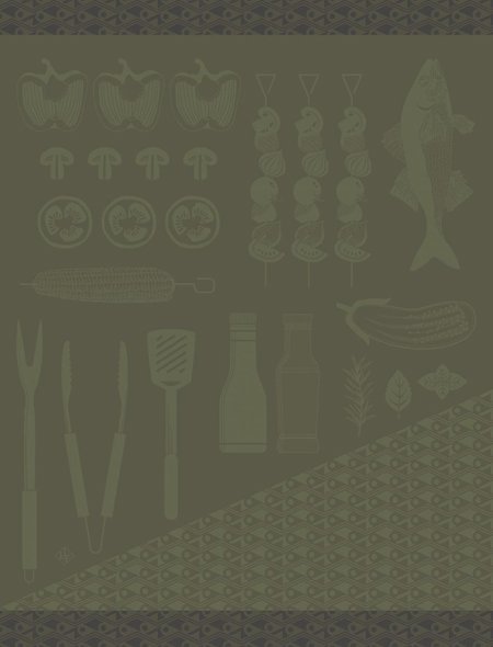 Braise Tea Towels by Le Jacquard Francais