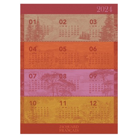 Calendar French Tea Towel by Le Jacquard Francais