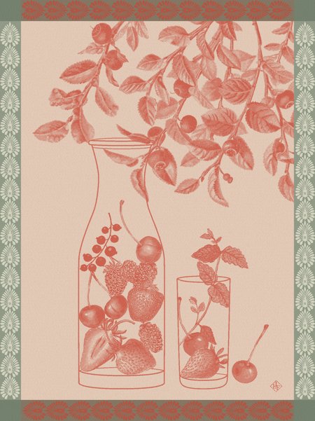 Eaux de Fruits Tea towels by Le Jacquard Francais