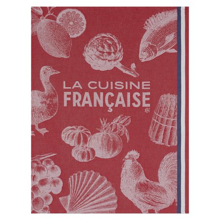 Gastonomie red Linens by Le Jacquard Francais