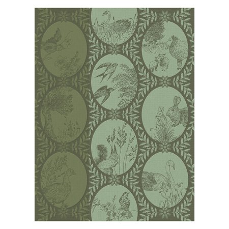 Josephine green sale towels by Le Jacquard Francais