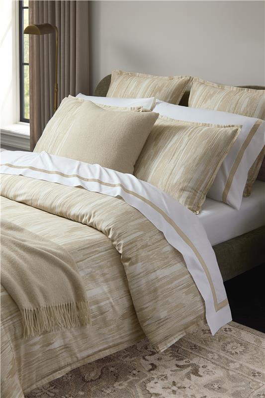 Brina white sand Bed Linens by Sferra