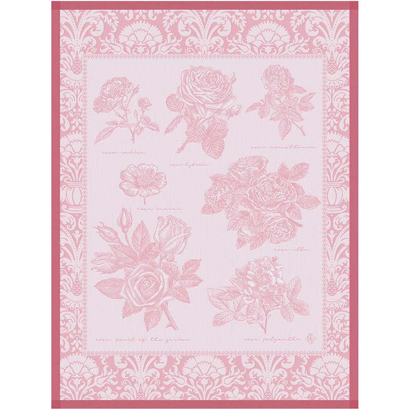 Nappe Coton Jacquard Jardin D'Eden Rose - 69x149 Cm - Le Jacquard Français - Neuve