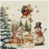 Bonhommes de Neige linen/cotton Tablecloth by Garnier Thiebaut