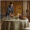 Hotel Particulier green buis Table linens by Le Jacquard Francais