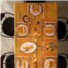 Manor Lane orange Table Linens by Le Jacquard Francais