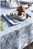 Tivoli blue linen Tablecloths by Le Jacquard Francais