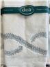 Mirea Fingertip Guest Towel set of 2 in white/ice embroidery